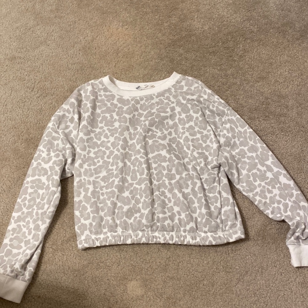 cheeta print sweatshirt
